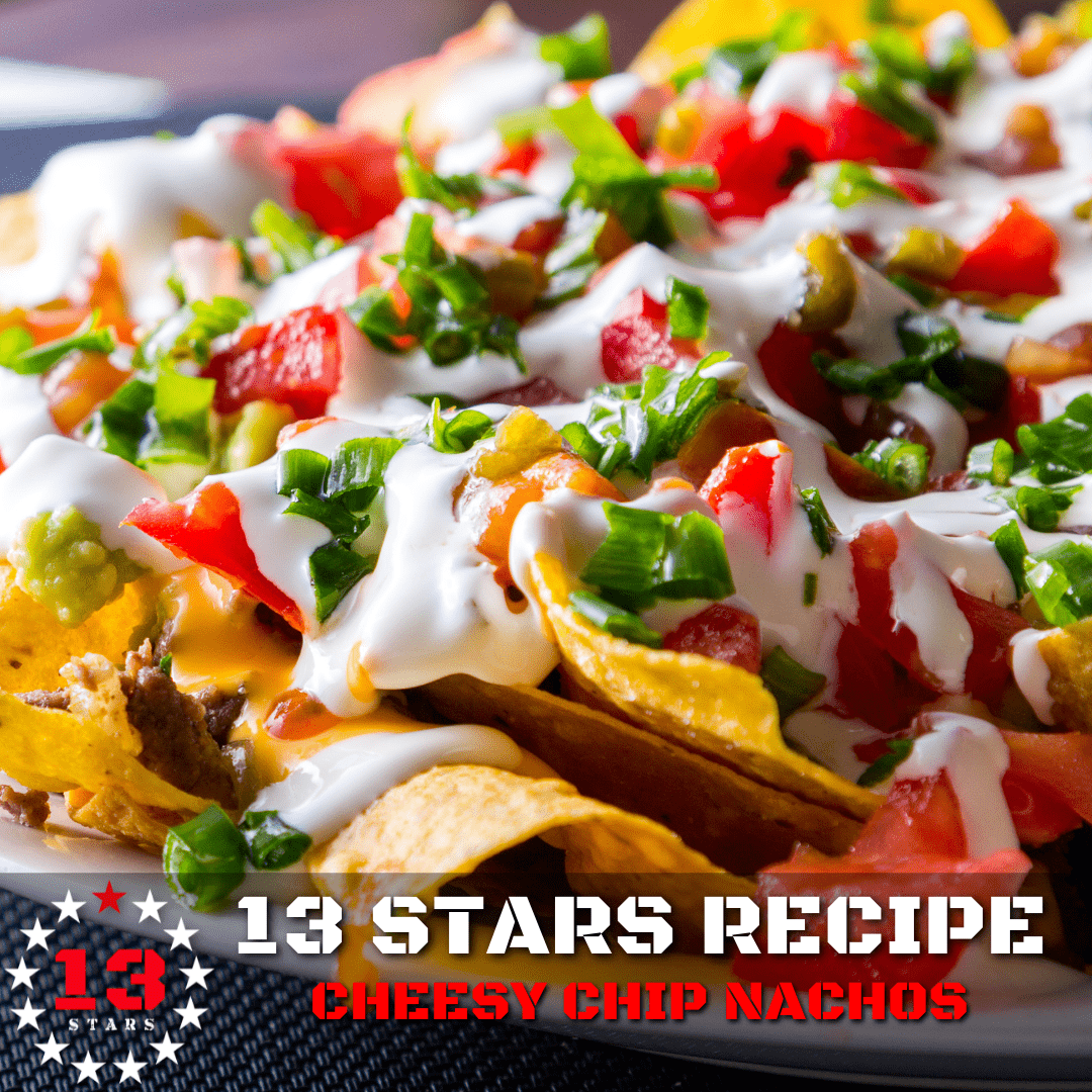 Cheesy Chip Nachos - 13 Stars Hot Sauce