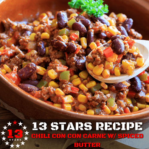 Chili Con Carne w/ Spiced Butter - 13 Stars Hot Sauce