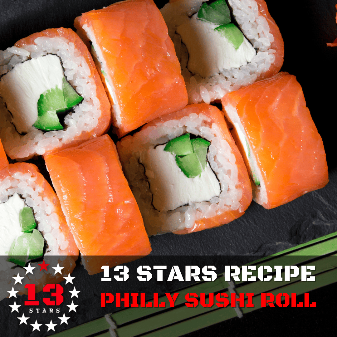 Philadelphia Sushi Rolls - 13 Stars Hot Sauce