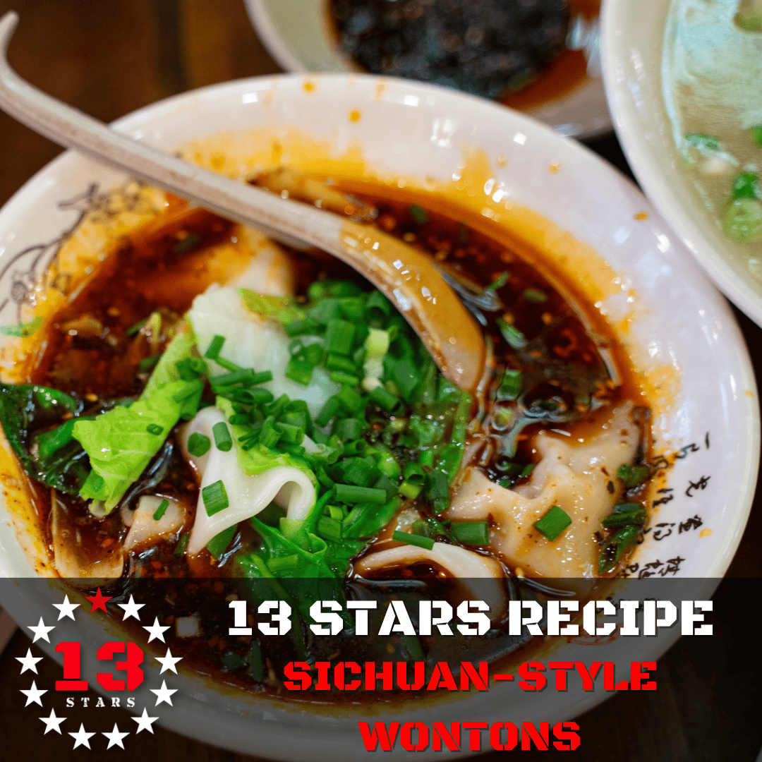 Sichuan-Style Wontons - 13 Stars Hot Sauce