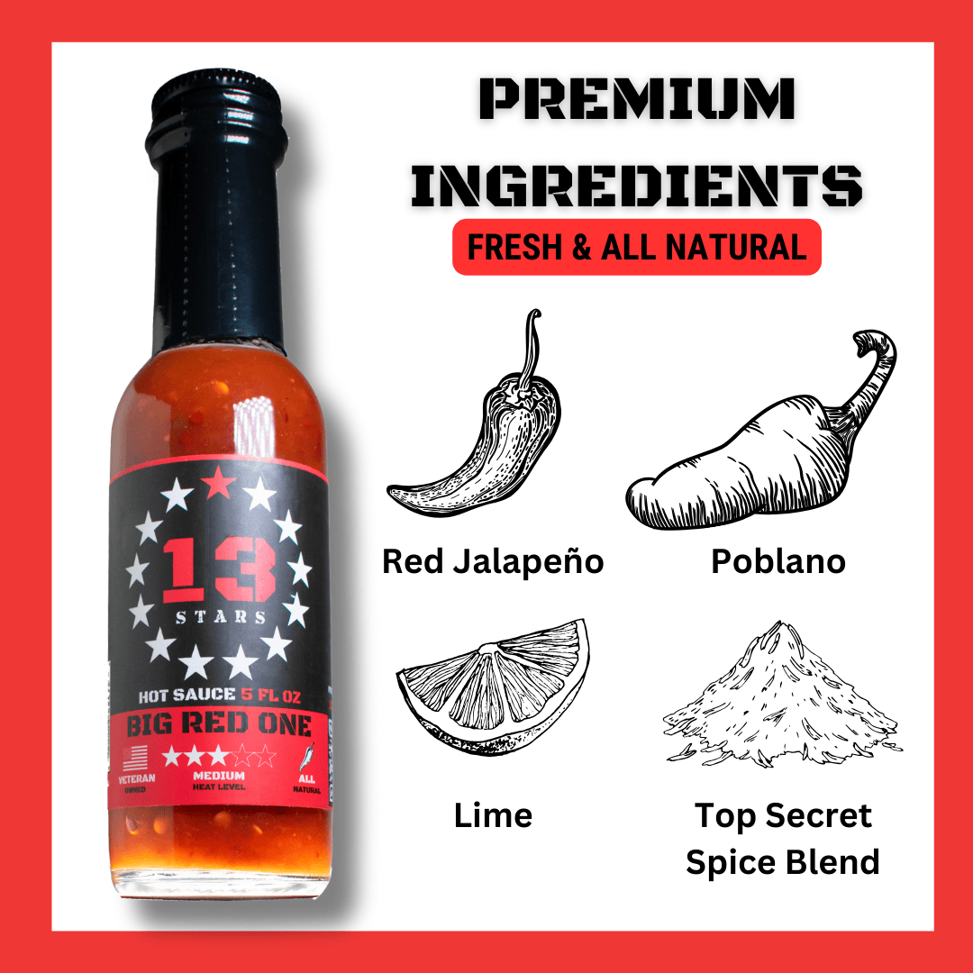 Big Red One - Hot Sauce - 13 Stars Hot Sauce