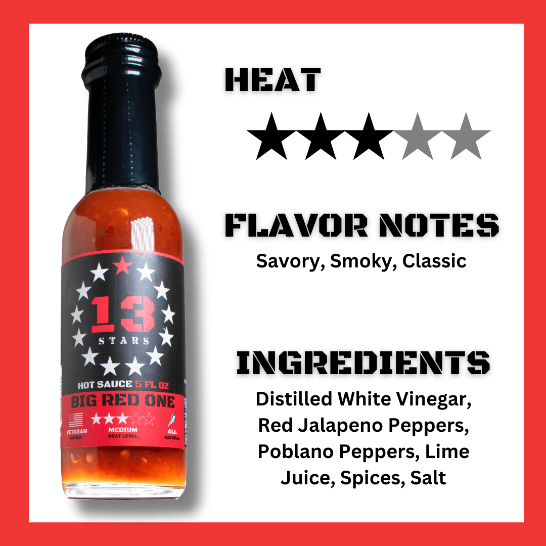 Big Red One - Hot Sauce - 13 Stars Hot Sauce