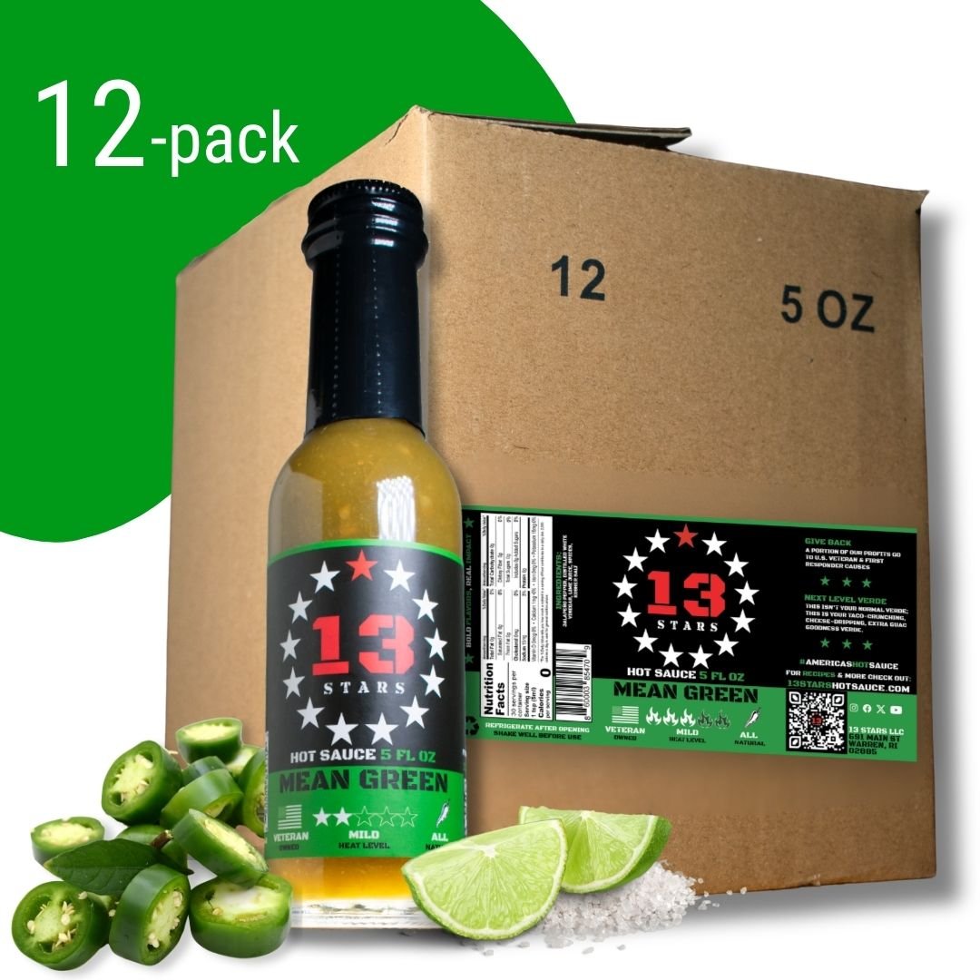 Case of Mean Green (12 - Pack) - 13 Stars Hot Sauce