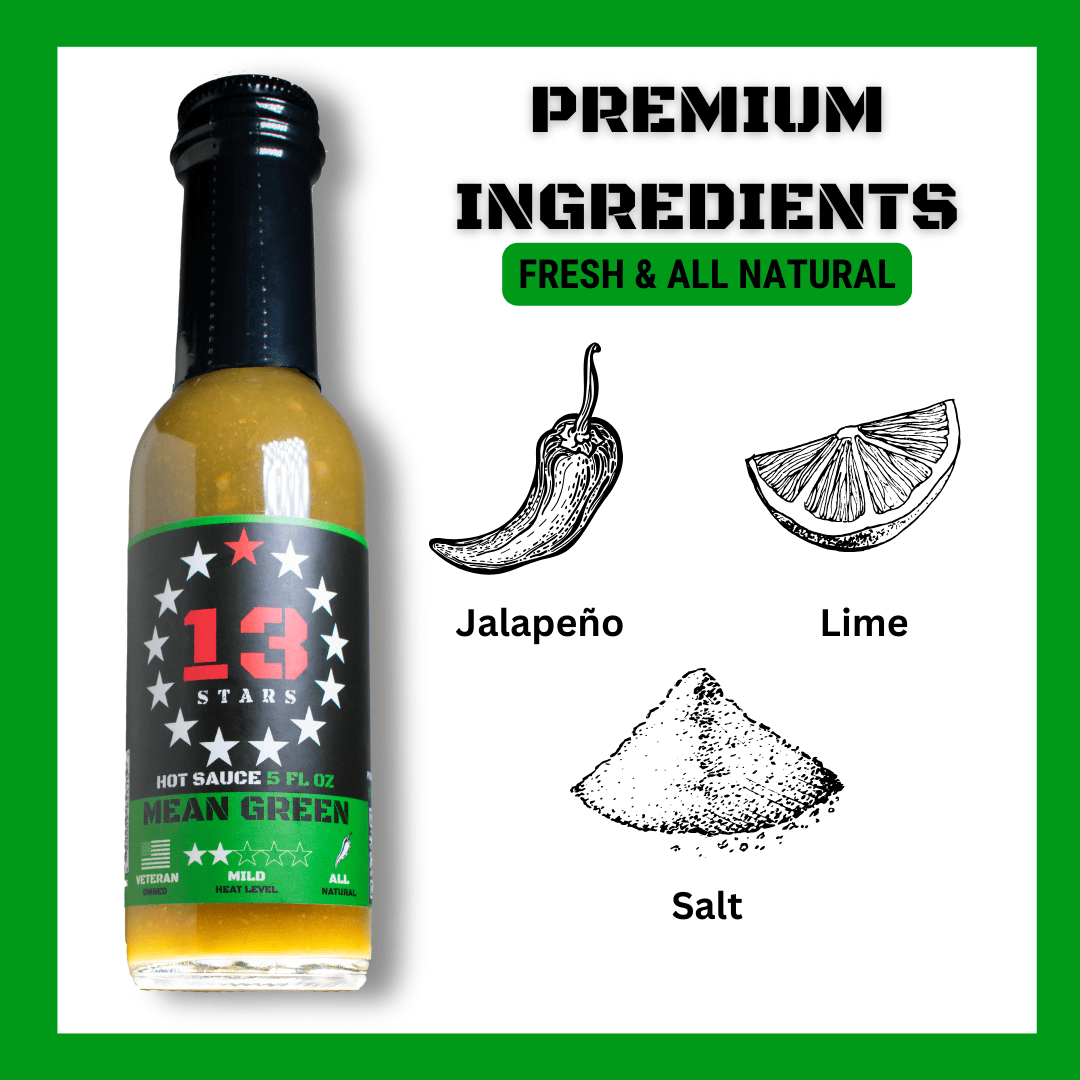 Mean Green - Hot Sauce - 13 Stars Hot Sauce