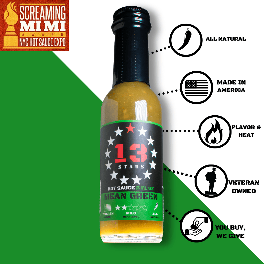 Mean Green - Hot Sauce - 13 Stars Hot Sauce