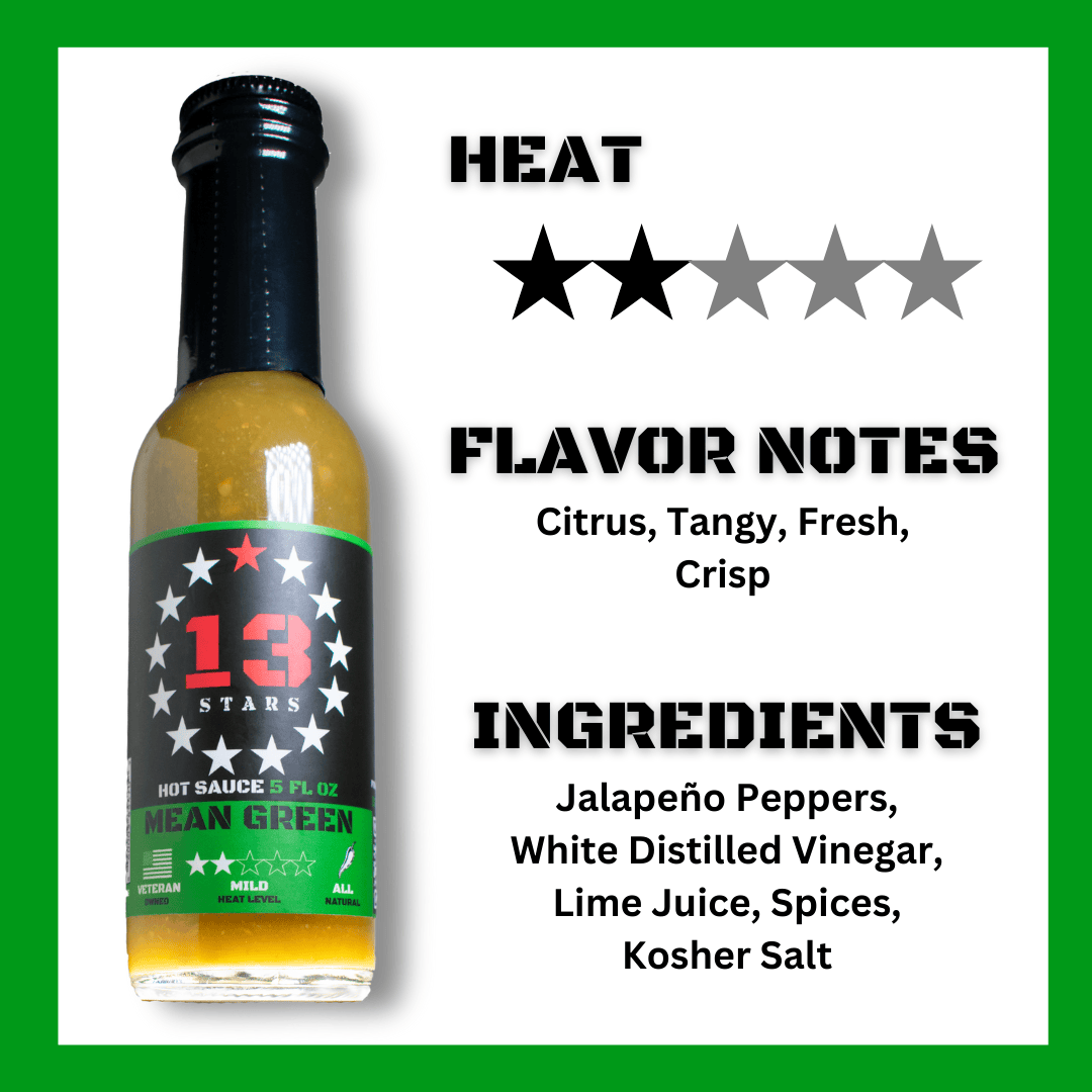 Mean Green - Hot Sauce - 13 Stars Hot Sauce